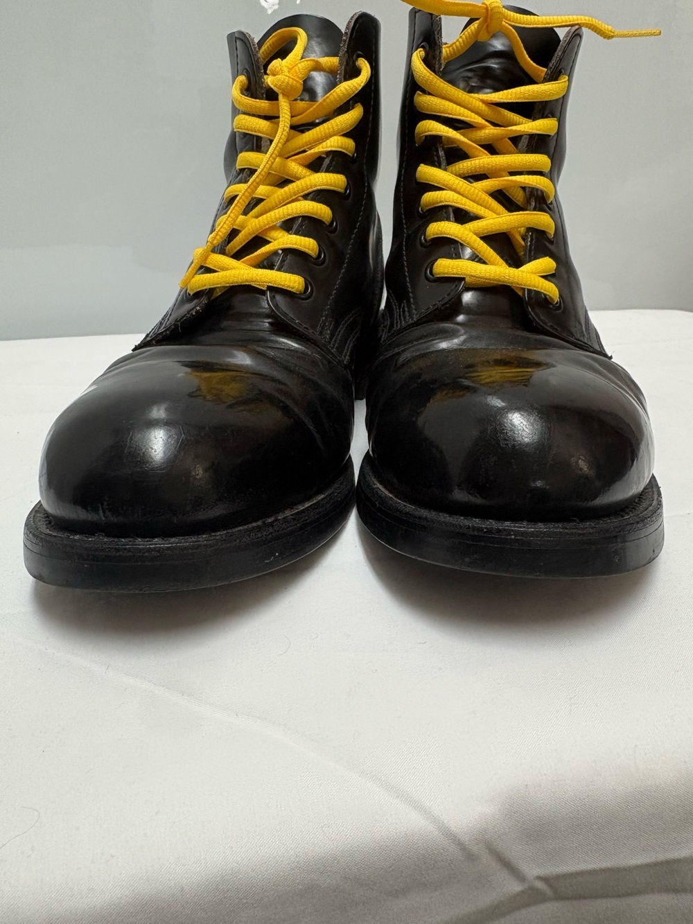Vintage Boulet Canadian Military Parade Drill Boot Steel Toe Black Leather US 8E - Picture 8 of 11